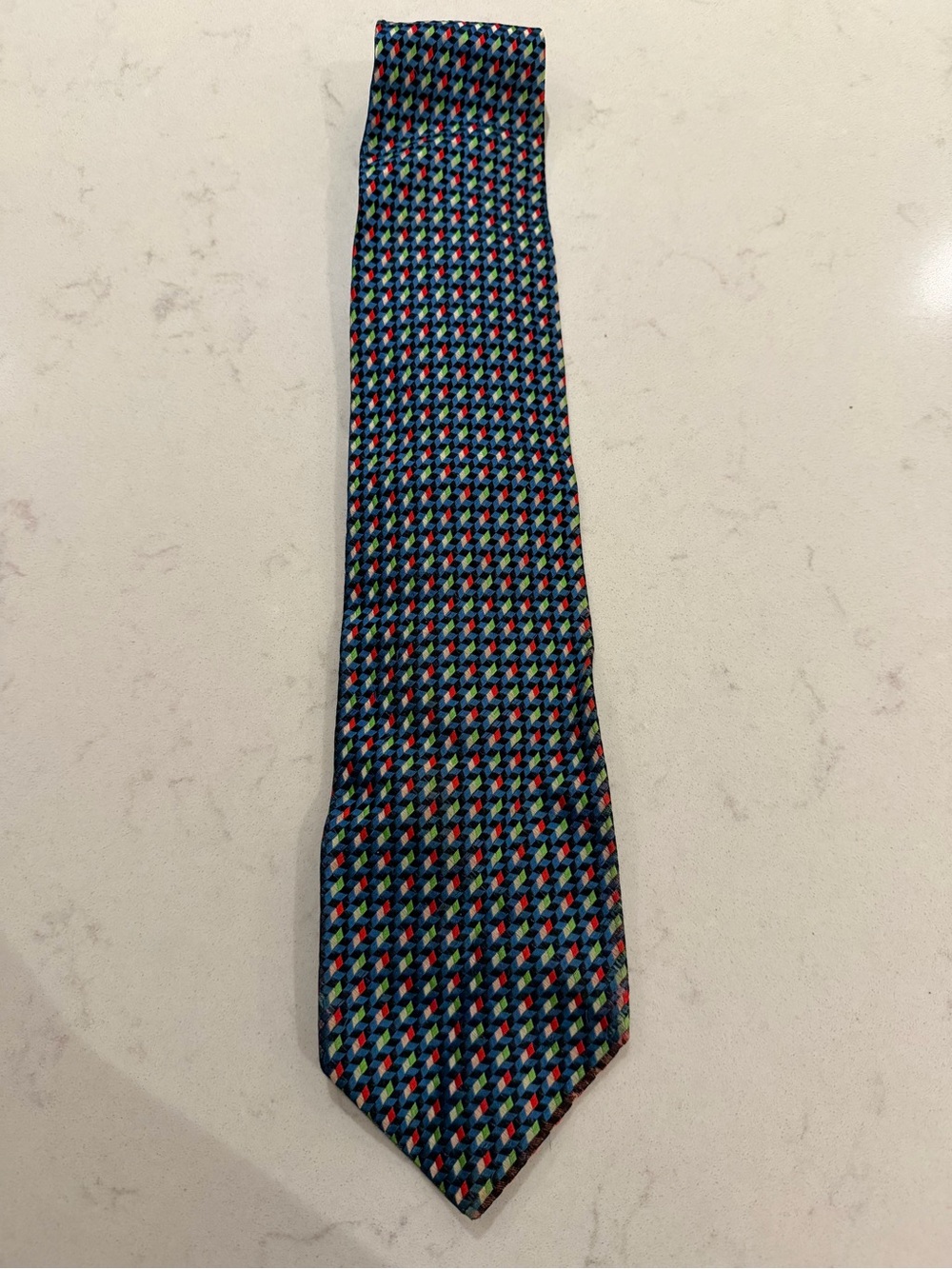 Santostefano Men's Geometric Pattern Silk Tie